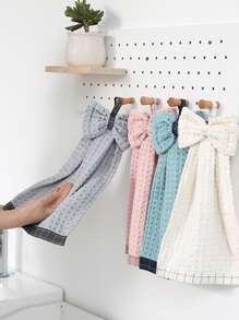 1入組蝴蝶結細節隨機擦手巾 - 彩色 - 查看 1