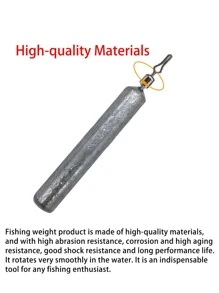 GOTURE 50pcs Fishing Pencil Drop Shot Weights Lead Skinny Sinkers With Barrel Swivel - Multicolor - View 2