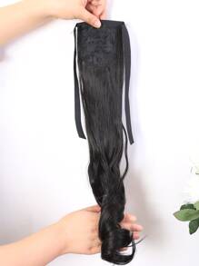 2pcs Long Body Wave Ponytail Synthetic Hair Extension - Black - View 5