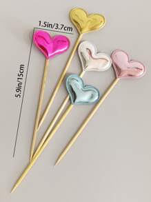 20 piezas Decoración de pastel en forma de corazón - Multicolor - Ver 5