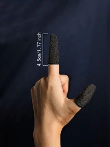 2pcs Gaming Finger Sleeve - Black - View 3