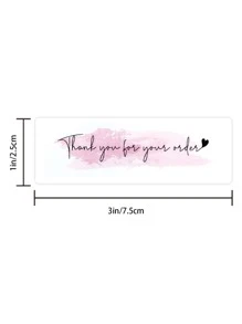 1roll Slogan Graphic Gift Sticker - Multicolor - View 4