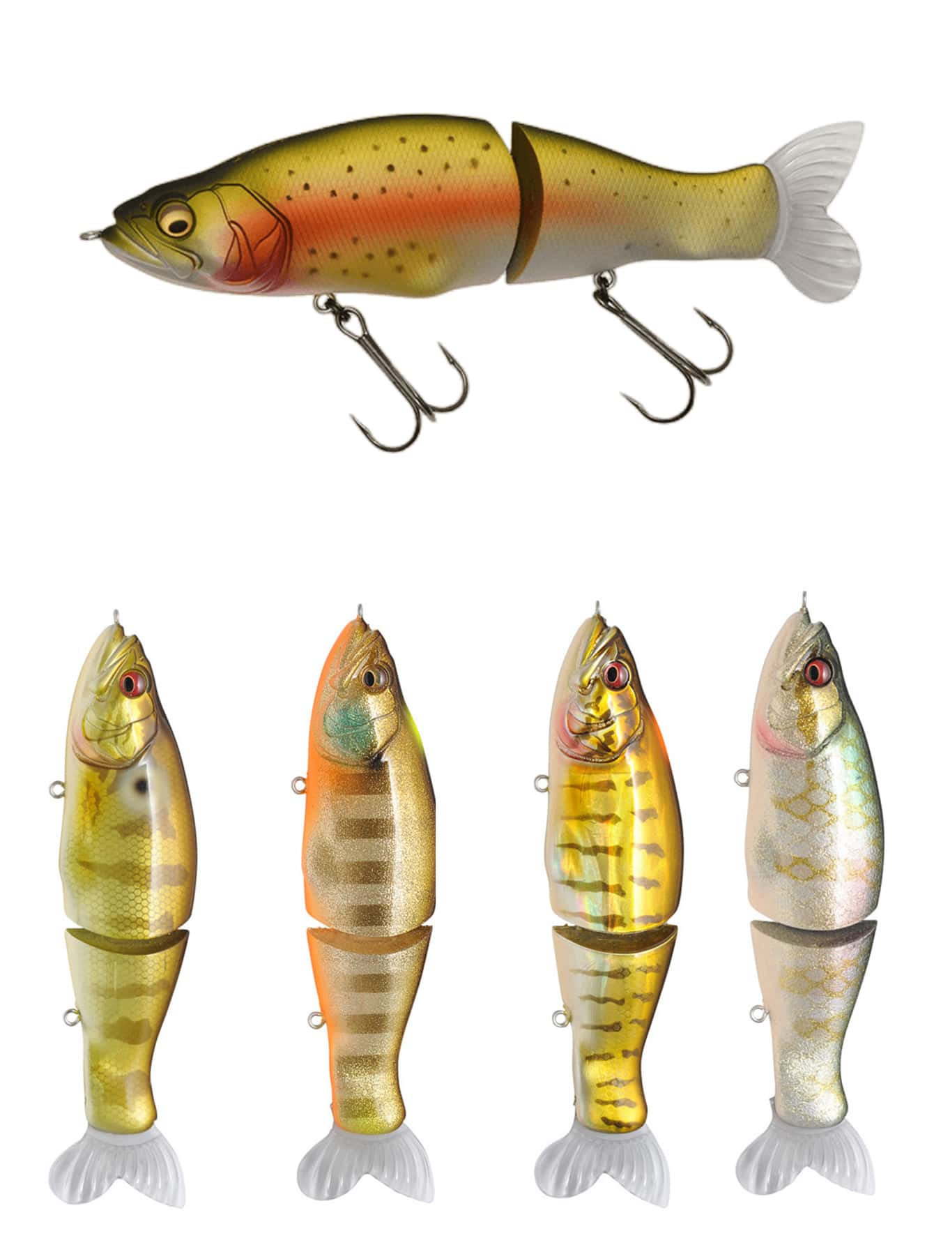 Mồi câu cá giả thiết kế cá 1 cái - Nhiều màu - Xem 1