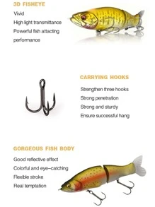 Mồi câu cá giả thiết kế cá 1 cái - Nhiều màu - Xem 4