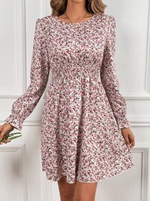 RueChic 碎花荷葉袖洋裝