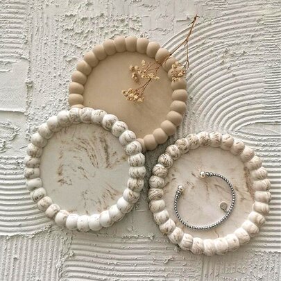 Khuôn silicon 1 cái, Thiết kế khay tròn tối giản Khuôn silicon DIY cho DIY