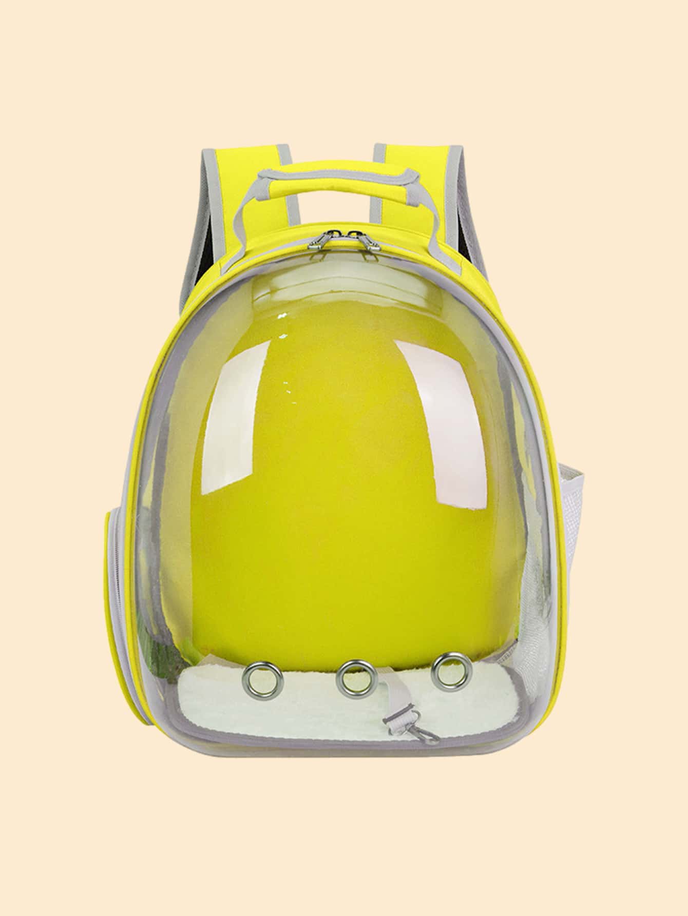 1入組黃色透明寵物手提袋 - 黃色 - 查看 1