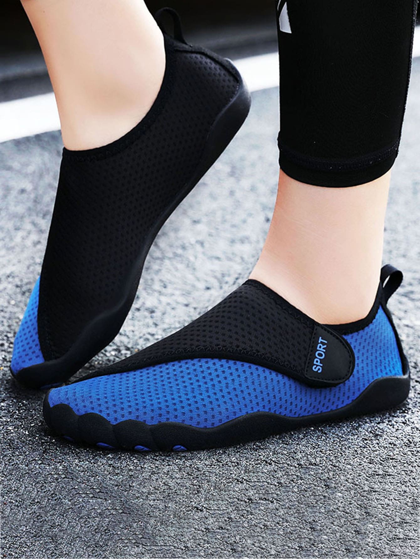 男士字母細節織物運動運動鞋