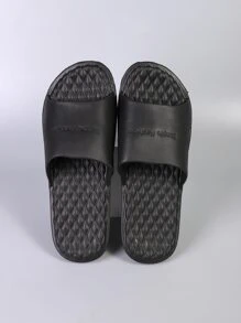 男士大尺寸拖鞋 - 黑色 - 查看 1