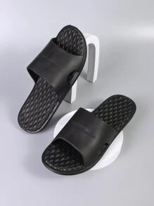 男士大尺寸拖鞋 - 黑色 - 查看 2