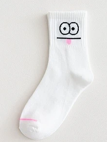 5雙表情圖案短襪