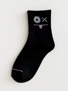 5雙表情圖案短襪