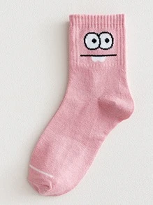 5雙表情圖案短襪