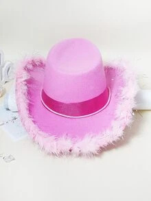 Rhinestone Crown Decor Costume Hat - Pink - View 3