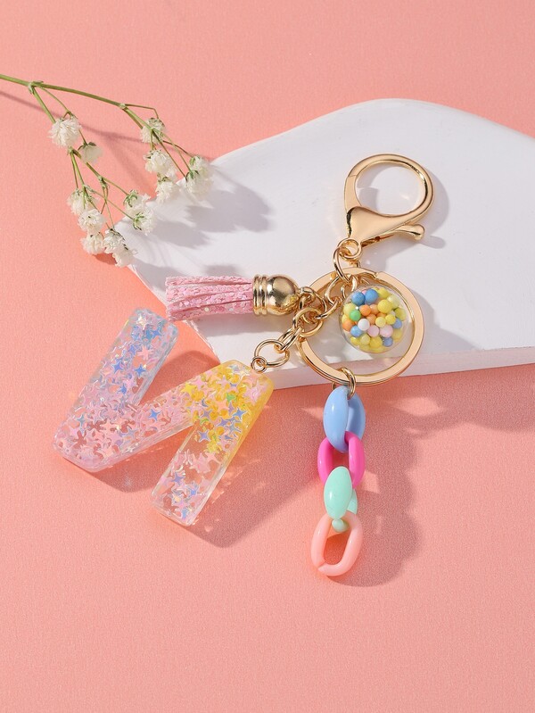 Letter Charm Keychain SHEIN USA