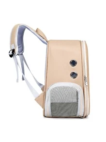 1pc Clear Pet Carrier Bag - Khaki - View 5