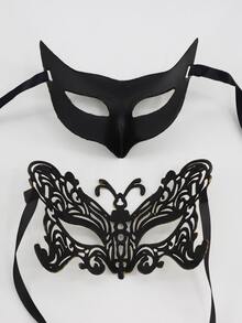 2pcs Hollow Out Costume Eye Shield - Bronze - View 2