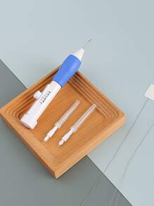 8 cái/bộ Len Nhựa Nỉ Chọc Kim, Len Nỉ Chọc Móc Thủ Công - Màu xanh lam - Xem 3