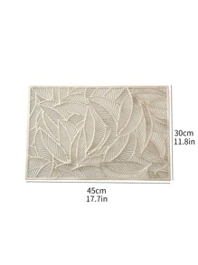 Mantel individual con hoja - Dorado - Ver 2