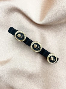 Horquilla con diseño de flor - Negro - Ver 1