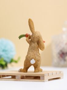 1pc Polyresin Decoration Craft, Cute Rabbit Design Decoration Object For Home Easter - Multicolor - View 4