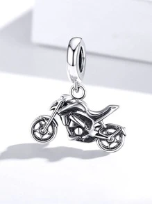 ESBERRY Mặt dây chuyền bạc DIY thiết kế xe máy - Bạc - Xem 3