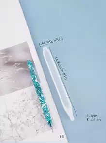 3pcs Ballpoint Pen Design DIY Silicone Mold, White Silicone Pen Mold, For DIY - White - View 4