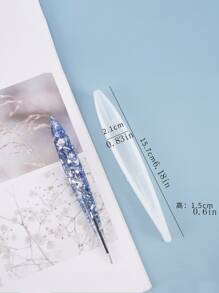 3pcs Ballpoint Pen Design DIY Silicone Mold, White Silicone Pen Mold, For DIY - White - View 5