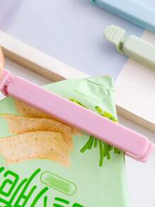 5pcs Random Color Portable New Kitchen Storage Food Snack Seal, Sealing Bag Clips, Sealer Clamp, Plastic Tool Kitchen Accessory - Multicolor - View 6