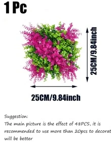 1pc Artificial Plant Wall - Multicolor - View 6