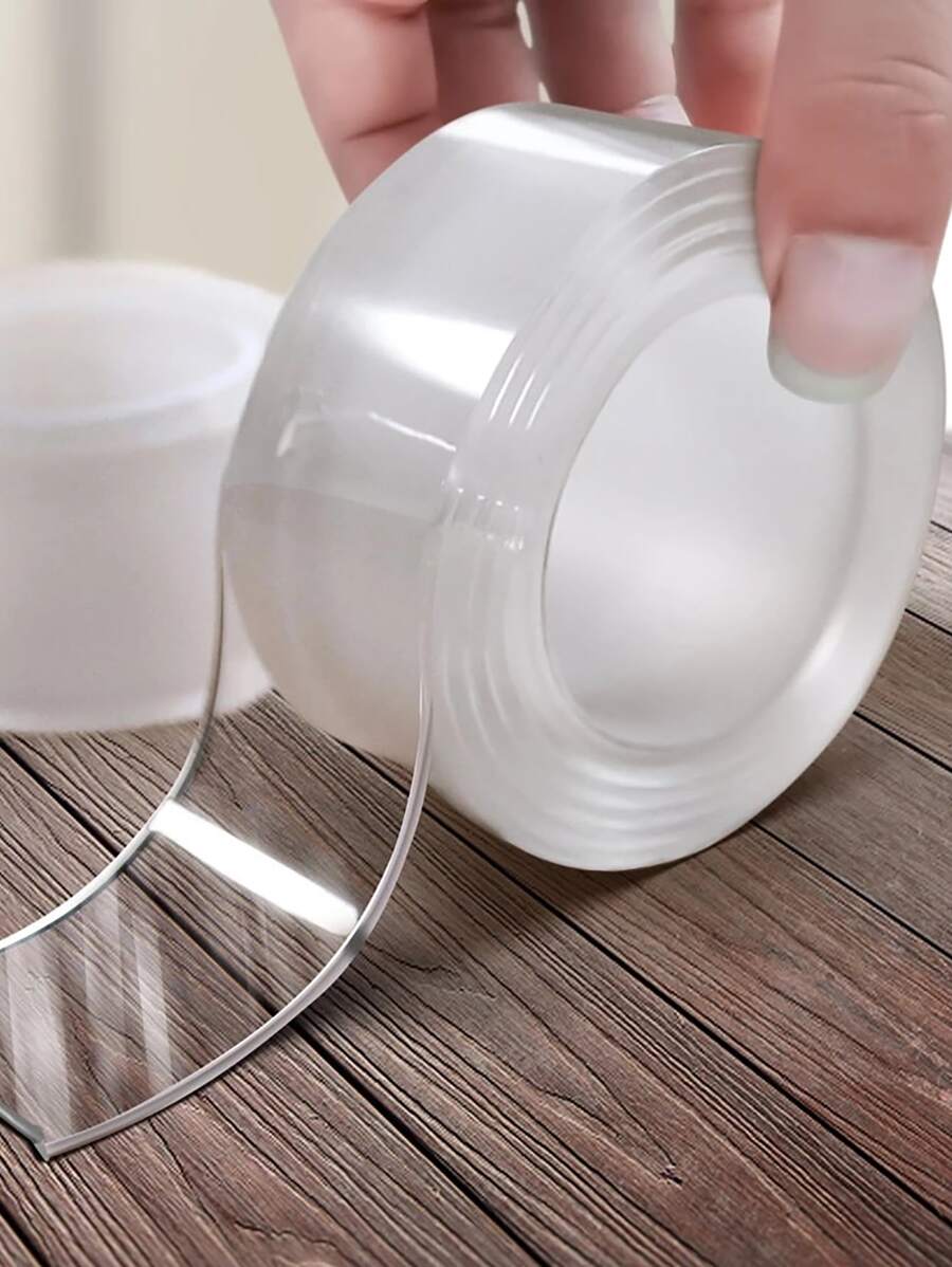 1入組透明亞克力極簡透明雙面膠帶 - 無色 - 查看 1