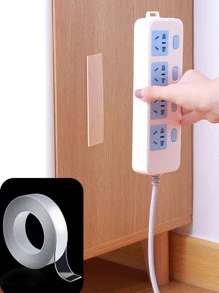 1入組透明亞克力極簡透明雙面膠帶 - 無色 - 查看 3