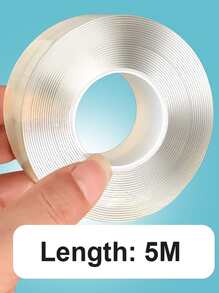 1入組透明亞克力極簡透明雙面膠帶 - 無色 - 查看 7