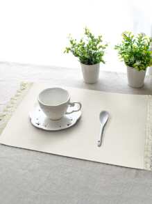 1 Polyester Nơi Thảm Boho Tua Rua Trang Trí Chống Nước Chống Trơn Trượt Bàn Cho Bàn Ăn - trắng - Xem 1