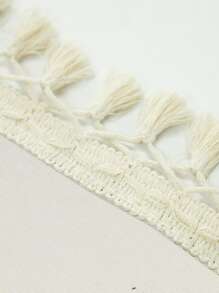 1 Polyester Nơi Thảm Boho Tua Rua Trang Trí Chống Nước Chống Trơn Trượt Bàn Cho Bàn Ăn - trắng - Xem 2