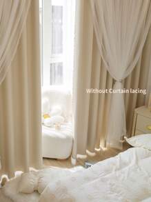 Cortina opaca panel única de doble capa unicolor - Caqui - Ver 7