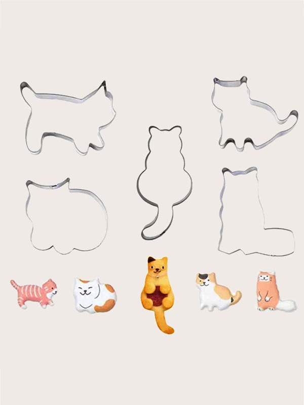 5pcs Animal Shaped Biscuit Mold