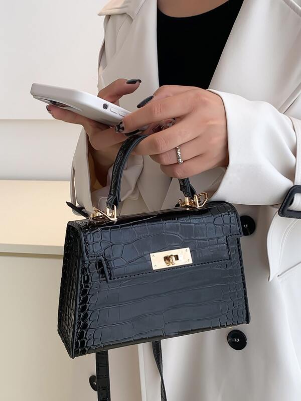 Mini Sync Bag in Shearling - Gold