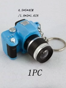 相機墜飾鑰匙圈 - 藍色 - 查看 3