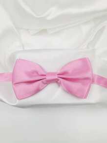 Hombres corbata de lazo unicolor - Rosa - Ver 1