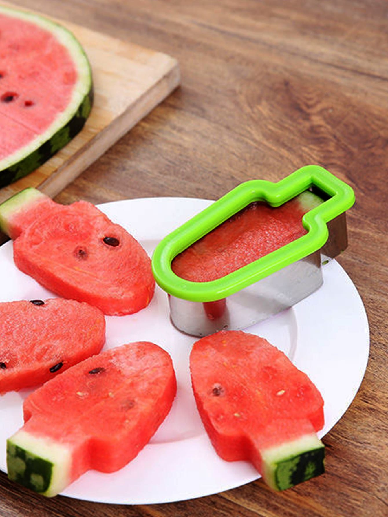 1pc ABS Watermelon Mold, Popsicle Design Fruit Mold For Kitchen
