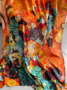 Floral Pattern Scarf - Multicolor - View 2