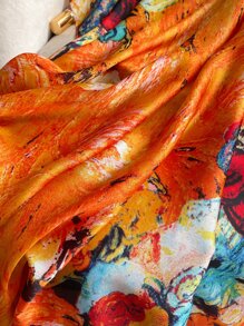 Floral Pattern Scarf - Multicolor - View 4