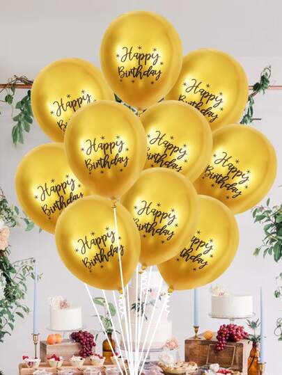 kumozawa 10 quả bóng bay kim loại màu xanh lá cây dùng cho tiệc sinh nhật (Không bao gồm ống hút)