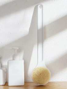 1入組塑膠沐浴白色長柄浴刷