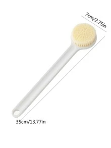 1入組塑膠沐浴白色長柄浴刷