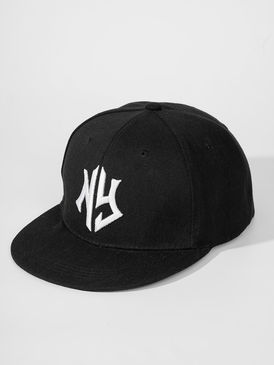 1 件男女通用刺绣恶魔头时尚街头嘻哈帽，适合户外运动和休闲穿着 - 黑色 - 查看 1