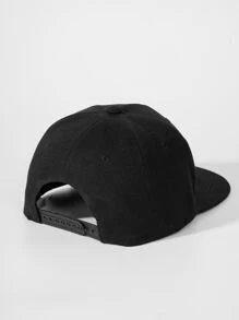 1 件男女通用刺绣恶魔头时尚街头嘻哈帽，适合户外运动和休闲穿着 - 黑色 - 查看 2