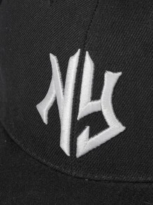 1 件男女通用刺绣恶魔头时尚街头嘻哈帽，适合户外运动和休闲穿着 - 黑色 - 查看 4