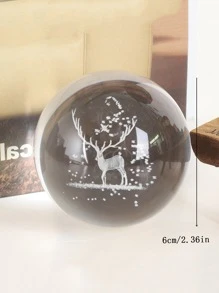1 件鹿设计水晶球艺术装饰最佳礼物 - 彩色 - 查看 3